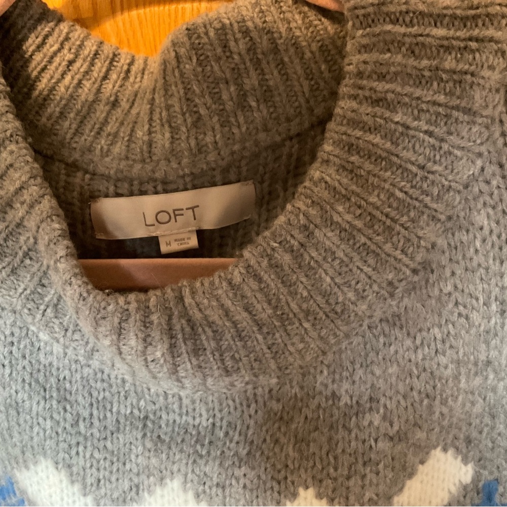 LOFT Charcoal Knit Pullover